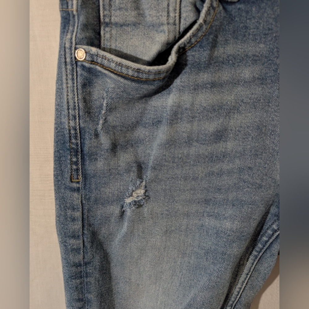 Zara Women's Distressed Skinny Jeans, Size 6, Stretch, Mid-Rise, Light Wash - Picture 3 of 13